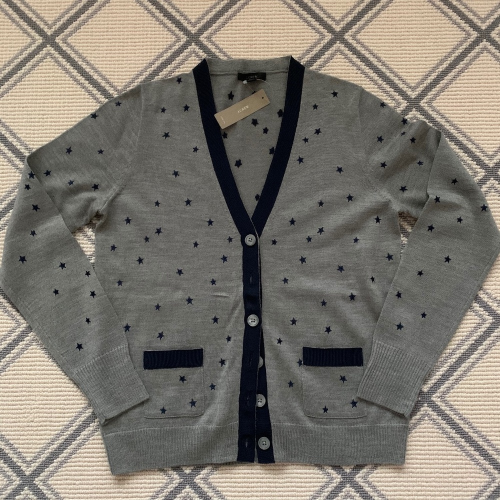 Women's NWT Harlow Embroidered Star Cardigan